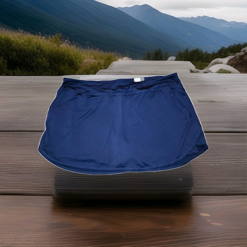 Tek Gear 4X Plus Navy‎ Skort Activewear Tennis Golf Running Pickleball Skirt NWT